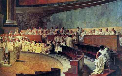 Römischer Senat - Rede Ciceros gegen Catilina